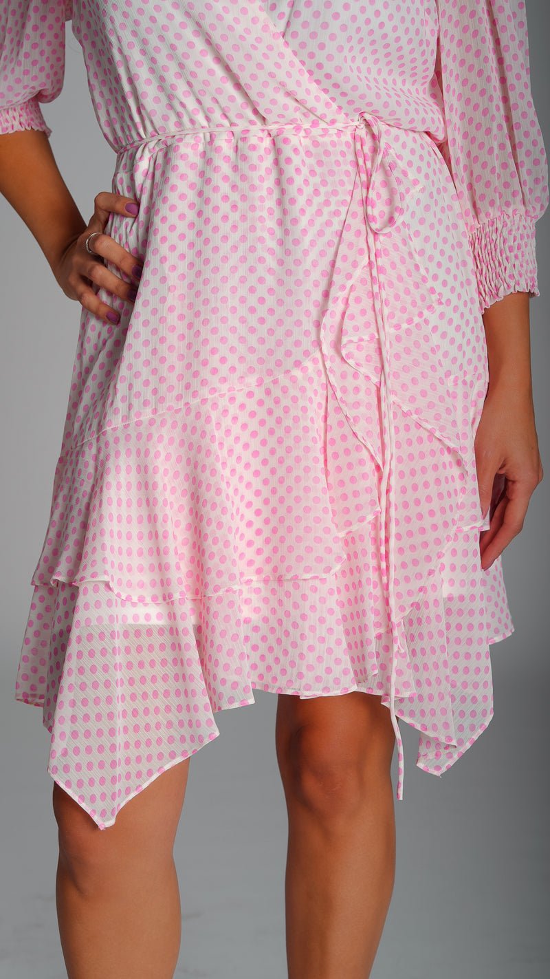 Polkadots ruffle dress - WaedLine