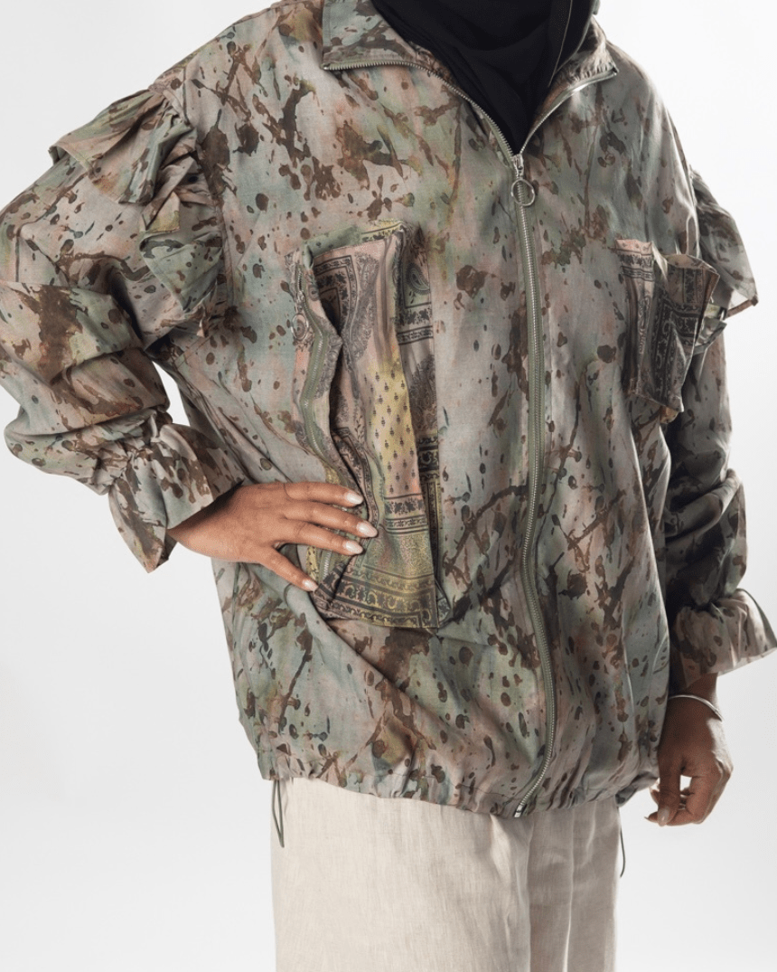 Ruffled Zipper Blouse - WaedLine