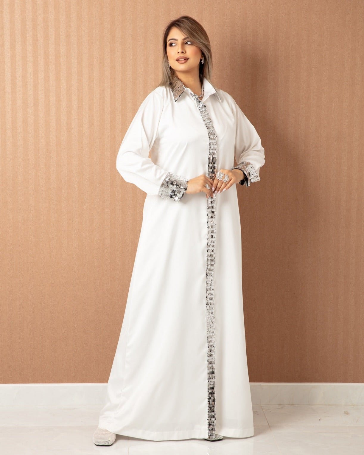 Silver Streak Jalabiya - WaedLine
