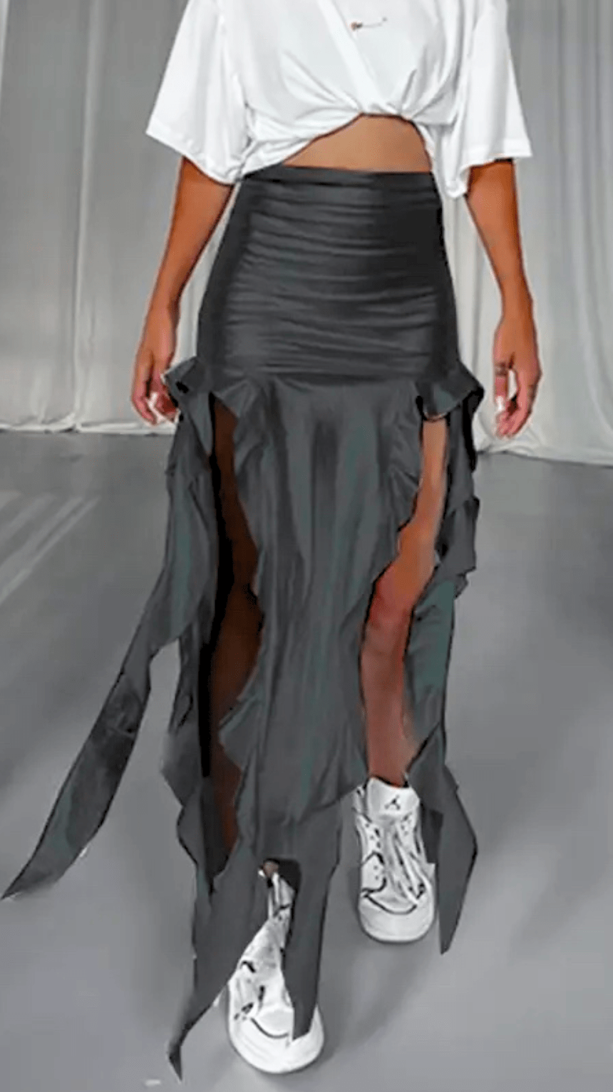 Siren's Allure - Stretchy Skirt with 2 open slits - WaedLine