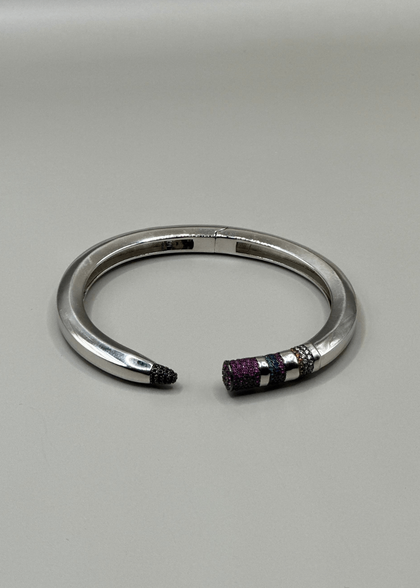 Sparkling Diamond Pencil Cuff Bracelet - WaedLine