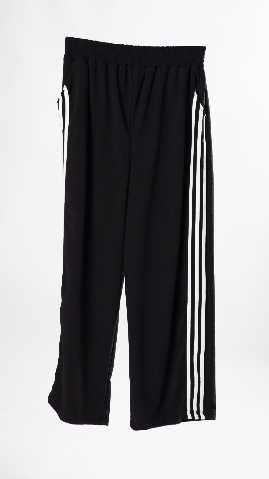Sporty Striped Elegance Pants - WaedLine