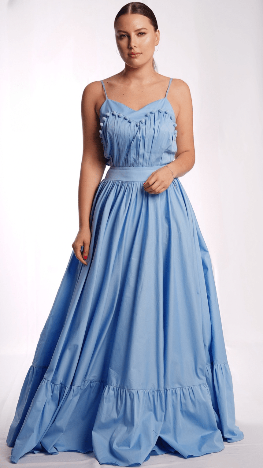 Summery Long Dress with an Edgy Twist - WaedLine