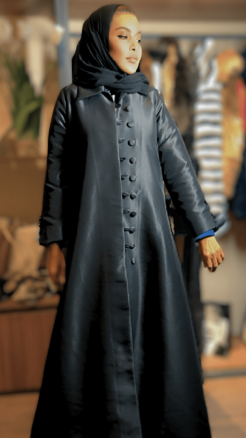 The Regal Buttoned Coat - Abaya - WaedLine