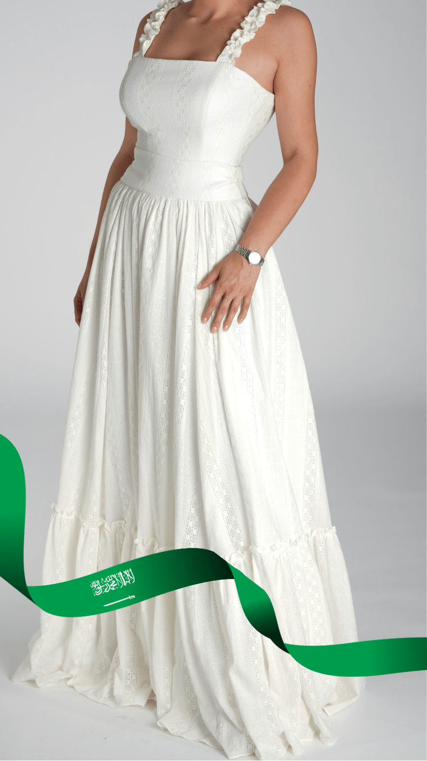 Timeless Long White Dress - WaedLine