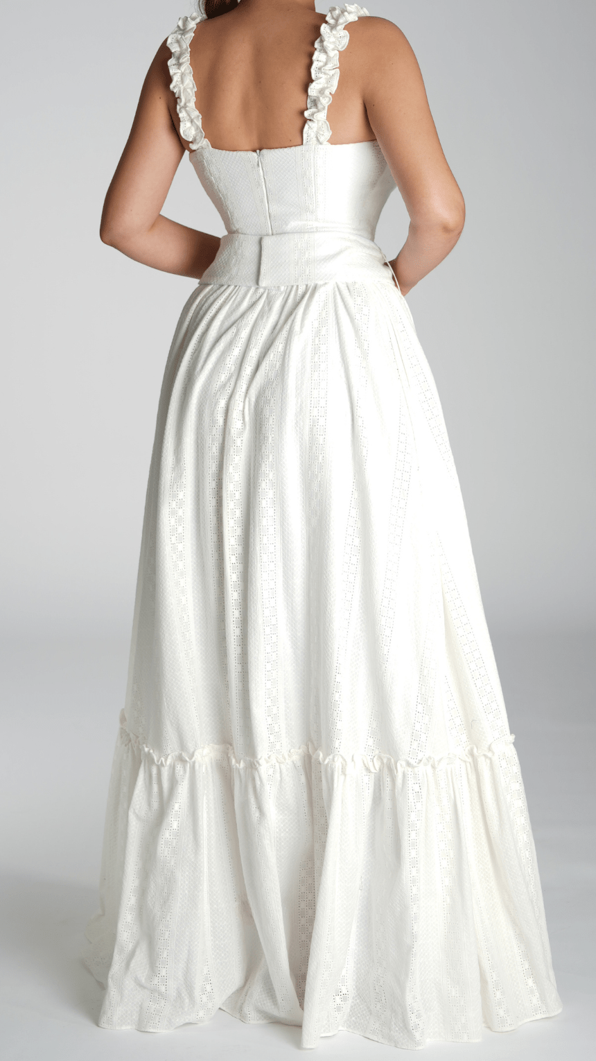 Timeless Long White Dress - WaedLine