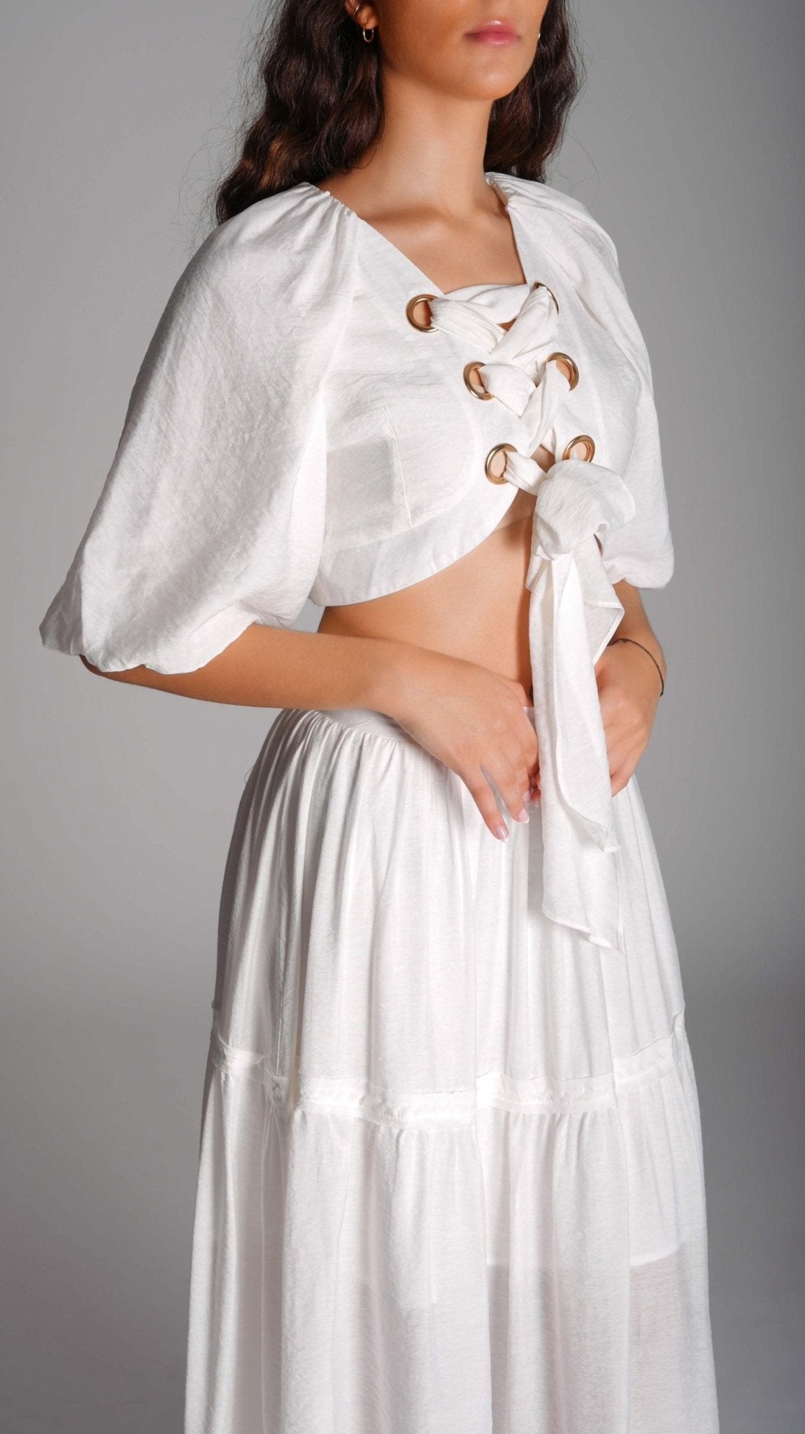 Top and skirt Cropped Dress - WaedLine