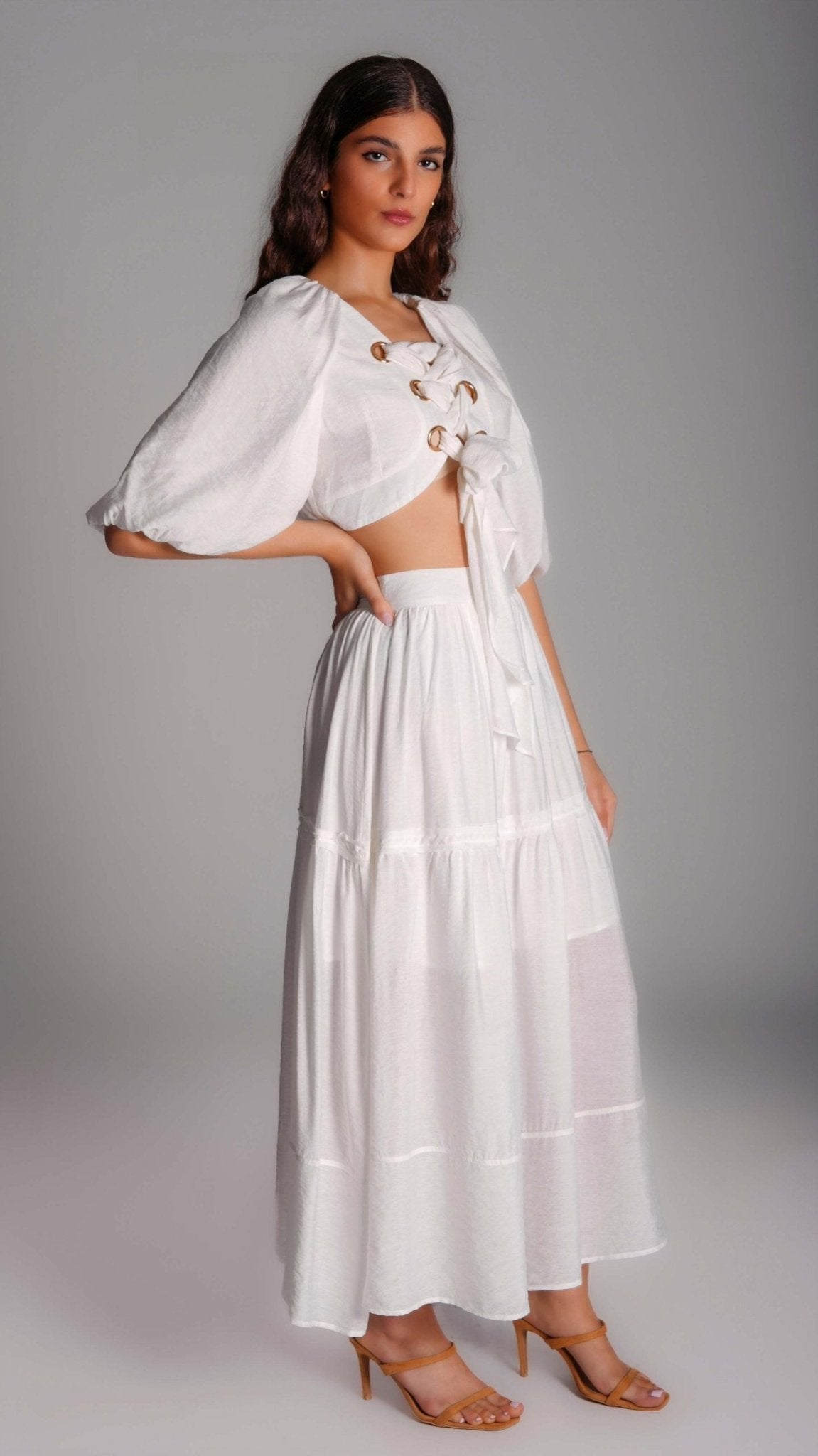 Top and skirt Cropped Dress - WaedLine