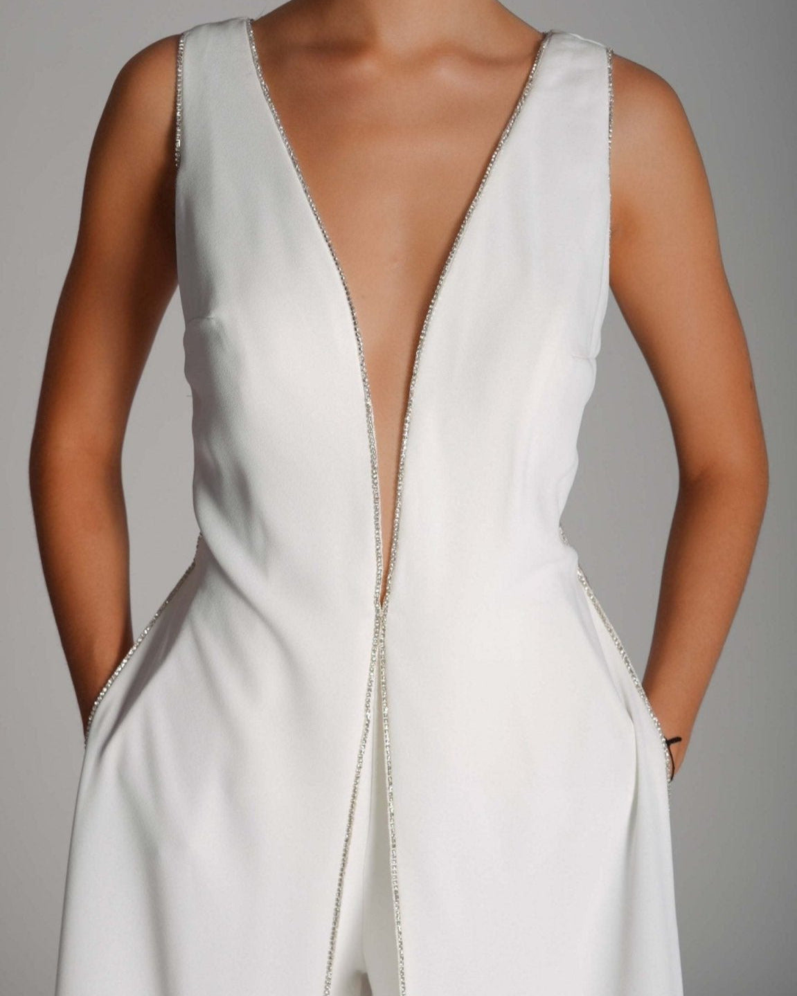 V - Neck Jumpsuit - WaedLine