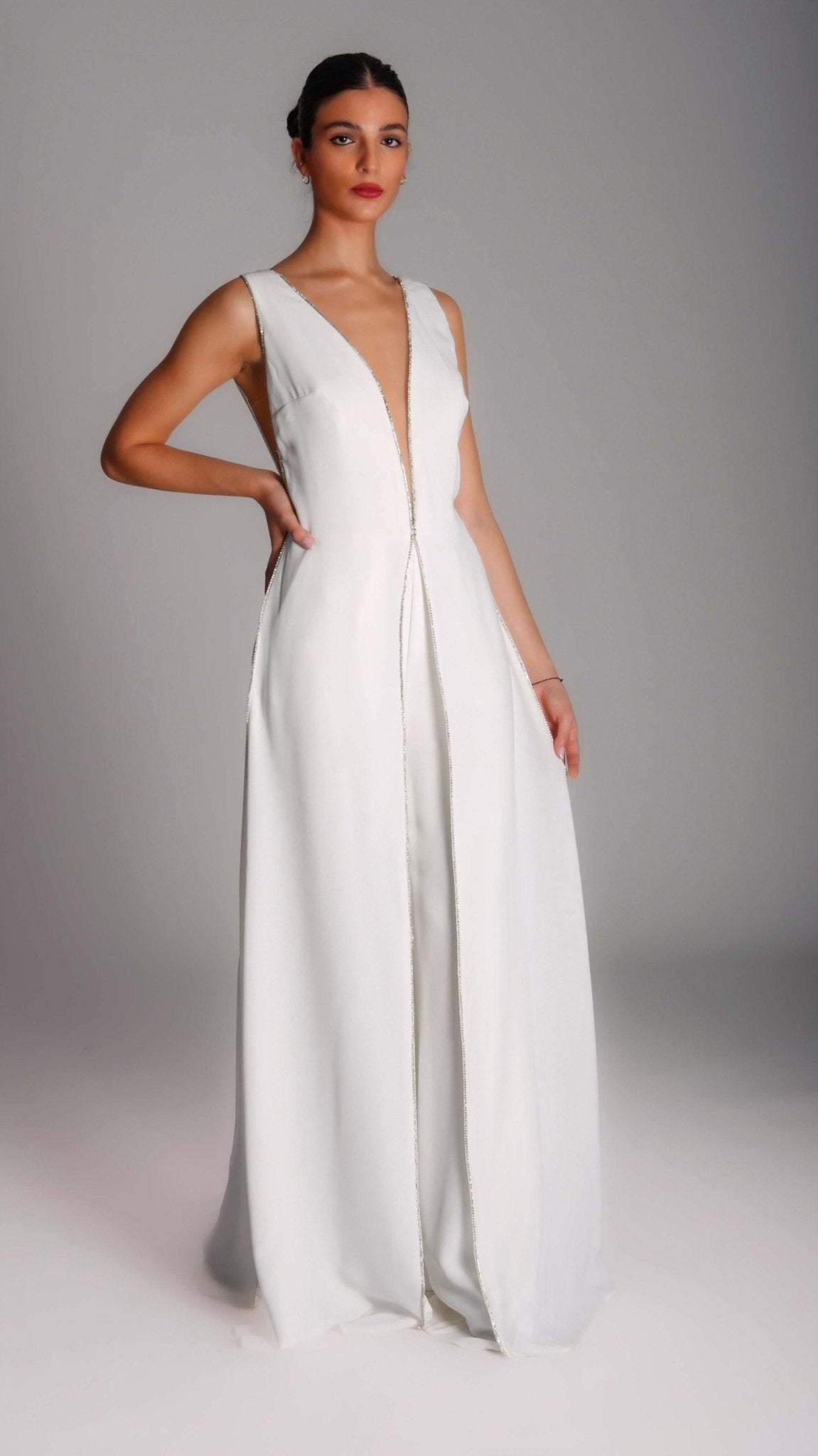 V - Neck Jumpsuit - WaedLine