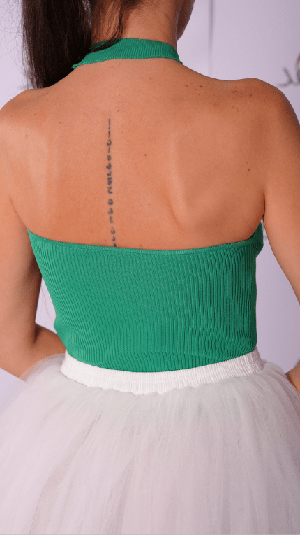 Verdant Vibe Halter Knit Top - WaedLine