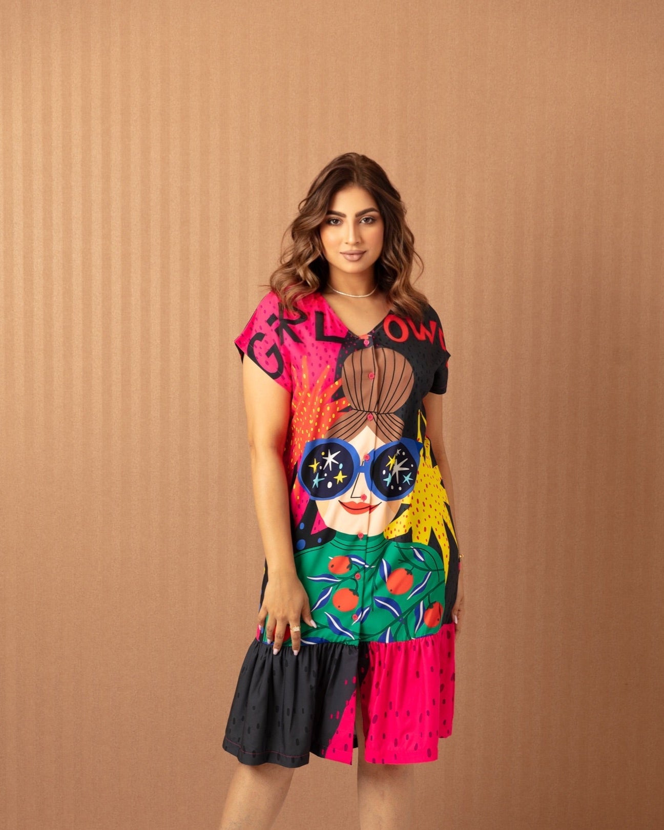 Vibrant Mosaic Dress - WaedLine