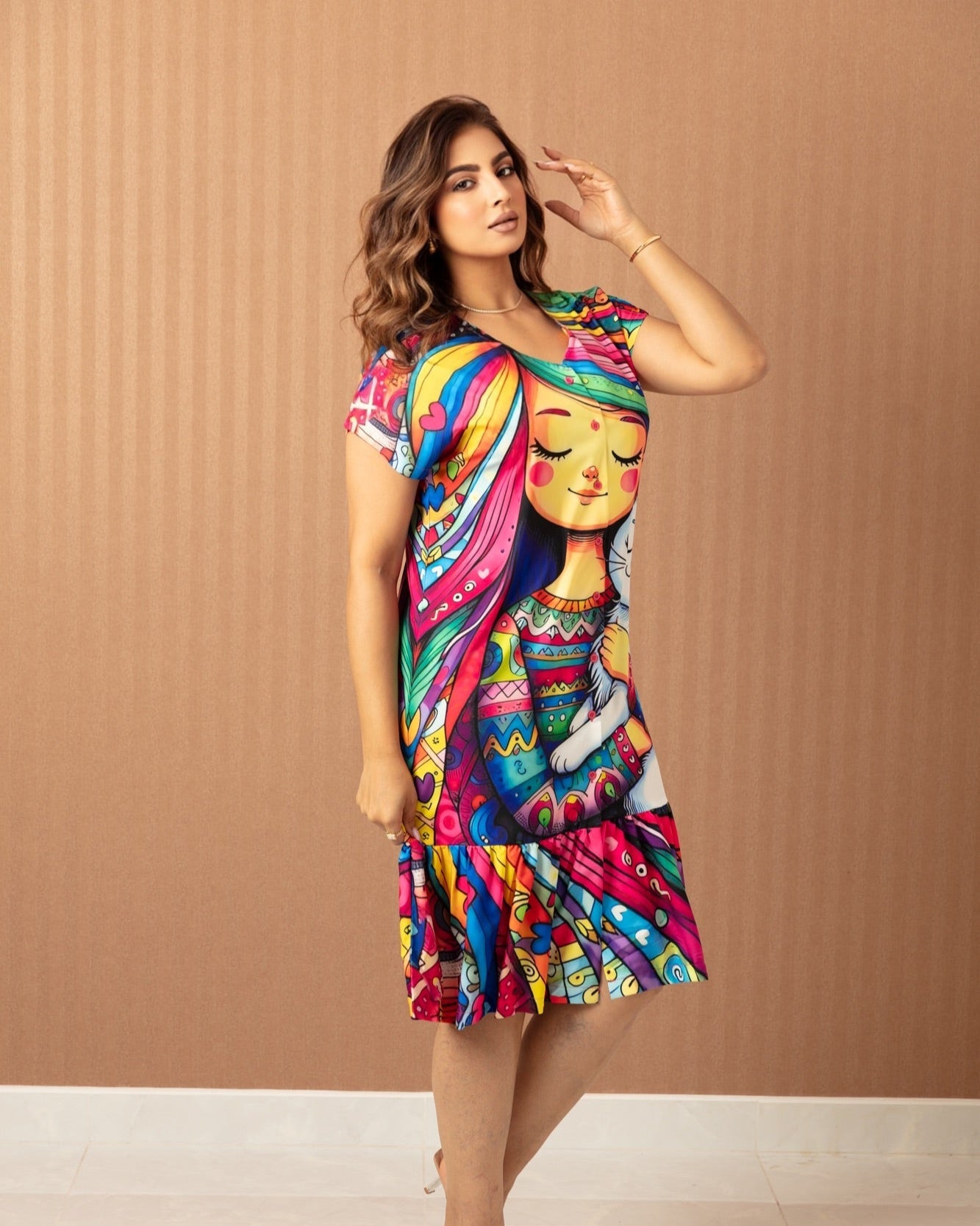 Vibrant Mosaic Dress - WaedLine