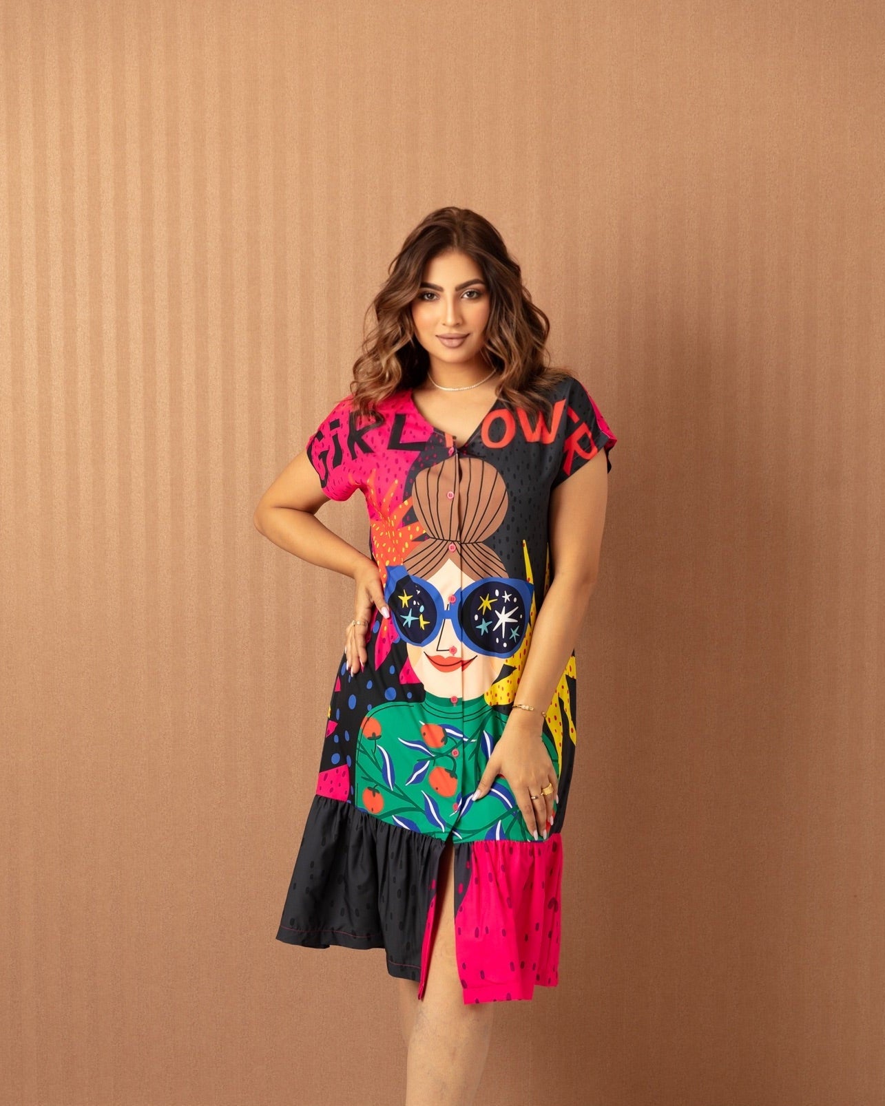 Vibrant Mosaic Dress - WaedLine