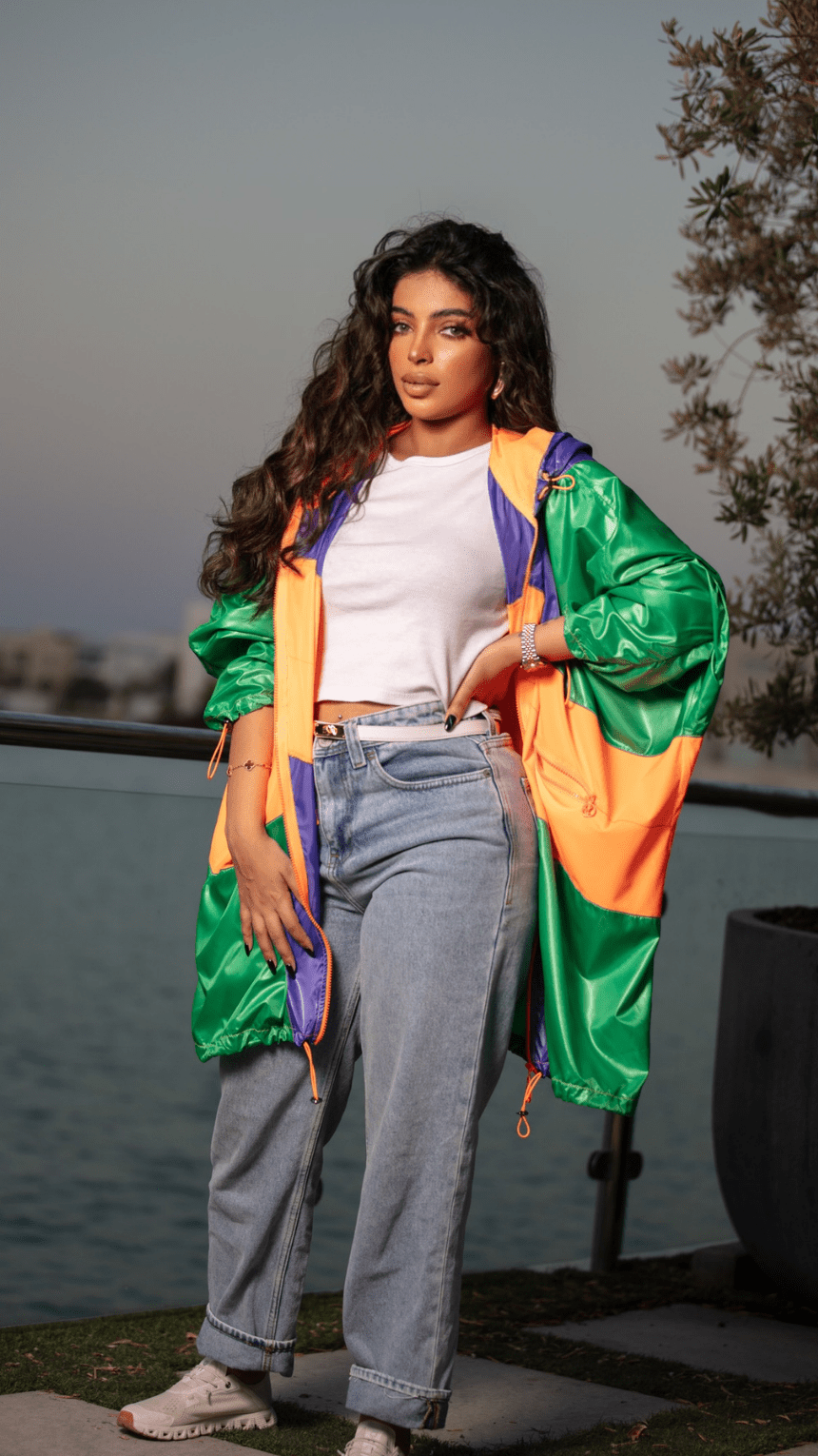 Vibrant Multicolor Edgy Coat - WaedLine