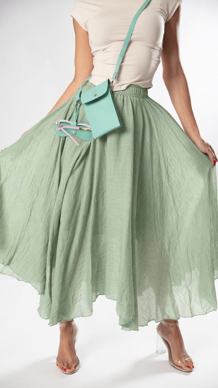 Vibrant Oasis Cotton Skirt - WaedLine