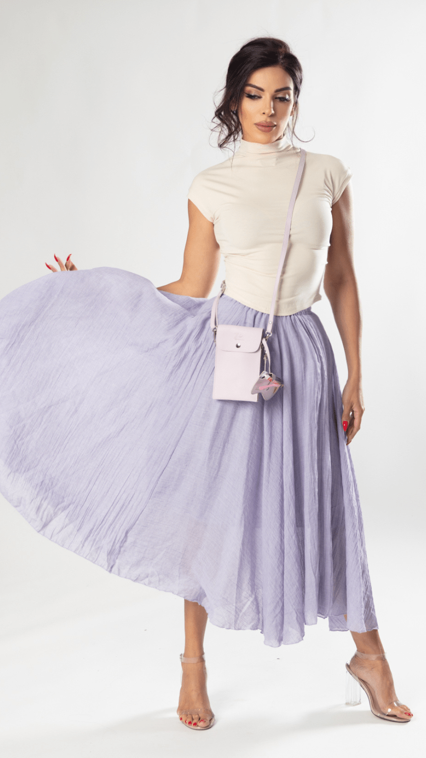 Vibrant Oasis Cotton Skirt - WaedLine