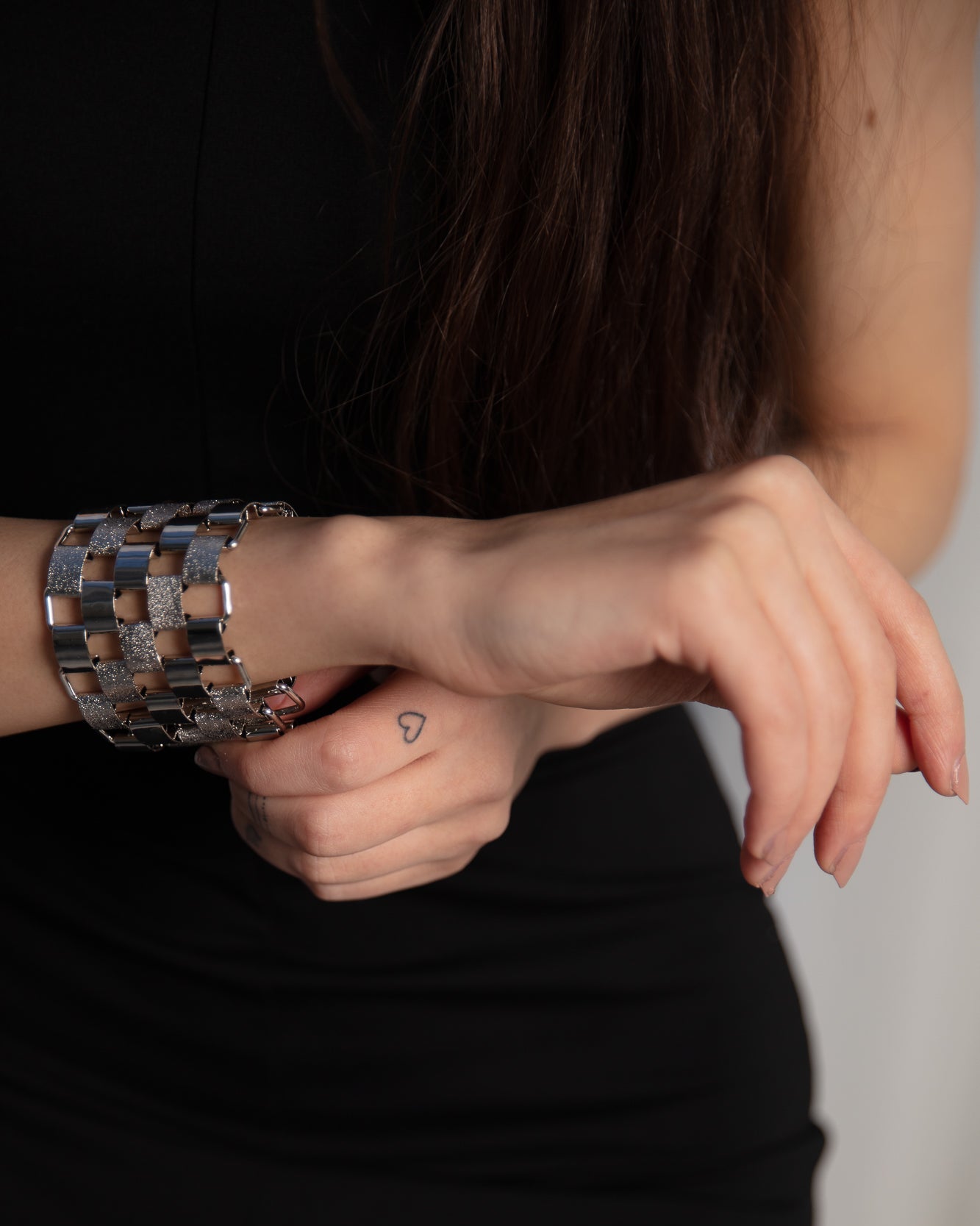 Weaved Chain Brilliance Bracelet Cuff Gold & Silver - WaedLine