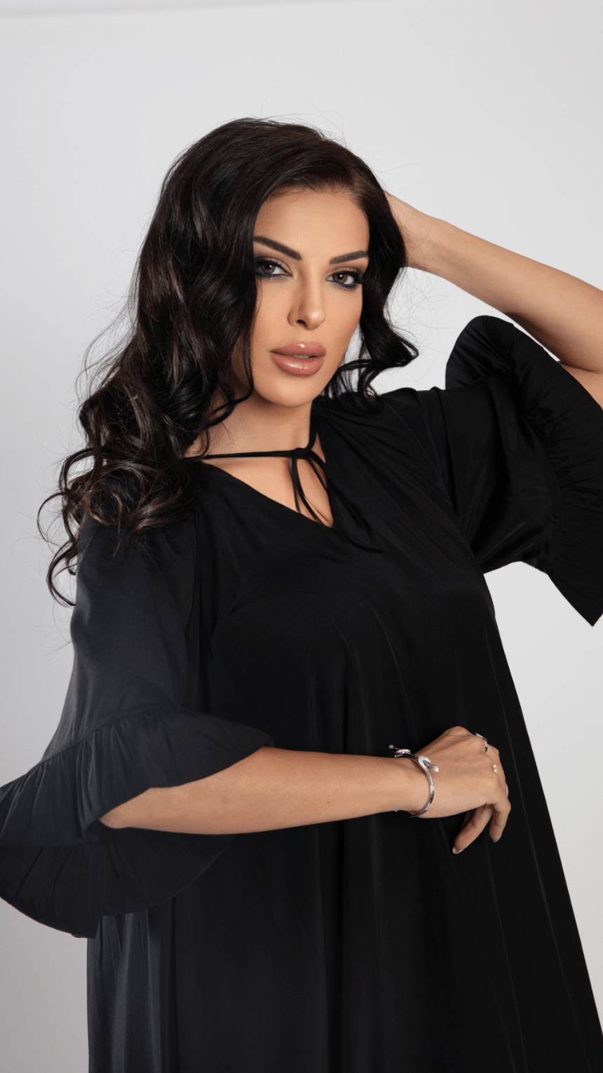 Wide Flutter Dress - WaedLine