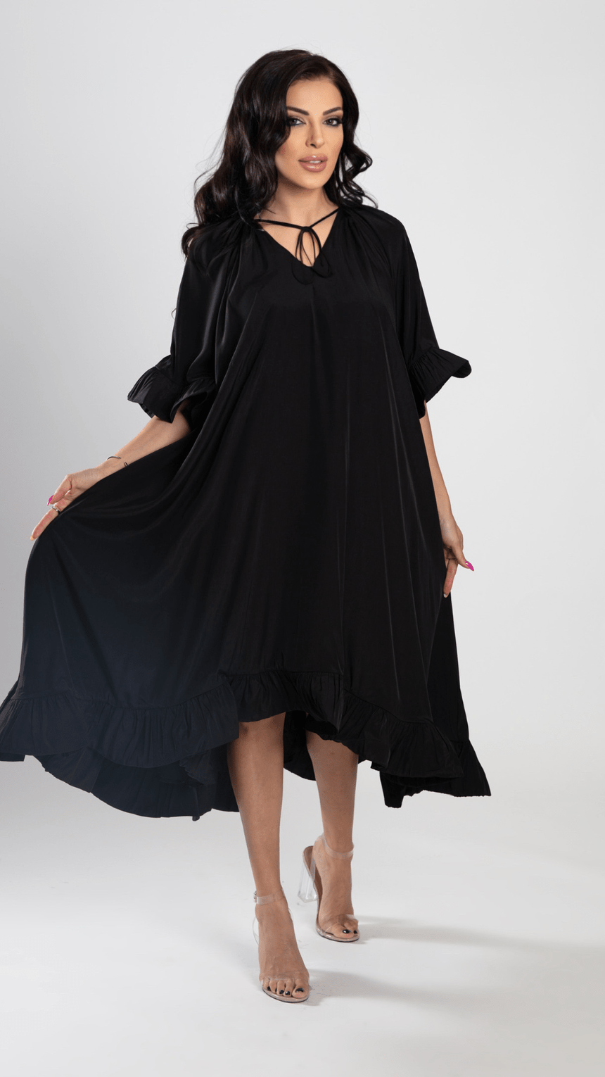 Wide Flutter Dress - WaedLine