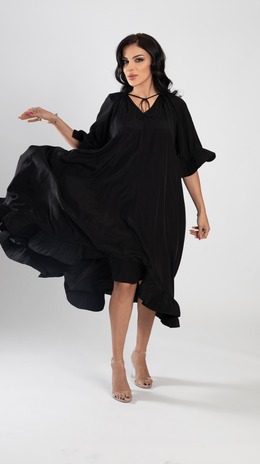 Wide Flutter Dress - WaedLine