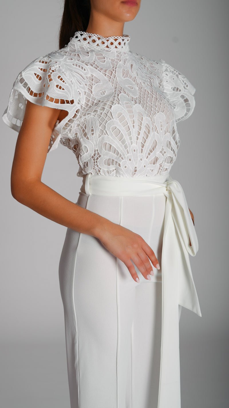 Wide Leg Night Jumpsuit with Rifle - WaedLine