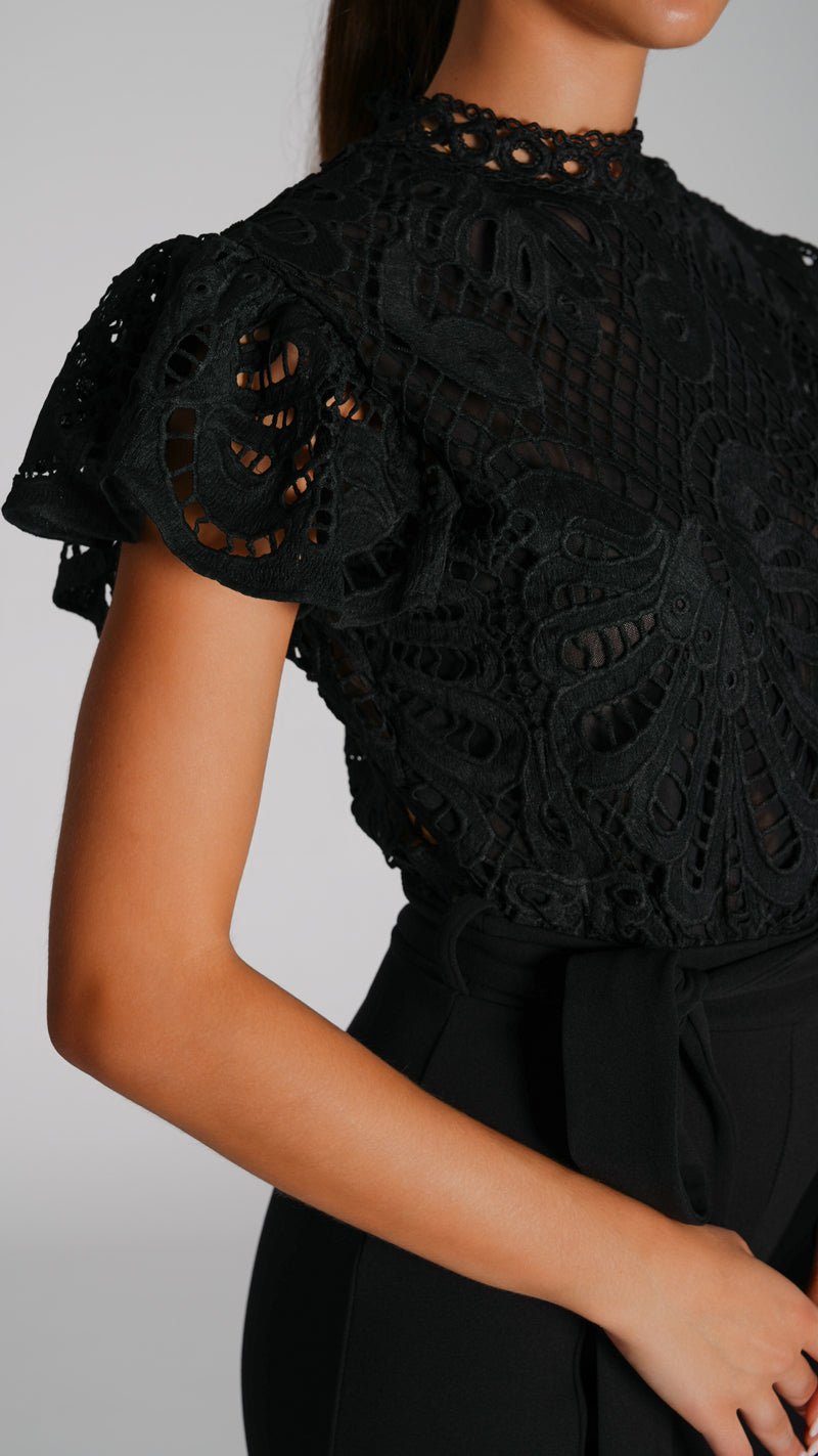 Wide Leg Night Jumpsuit with Rifle - WaedLine