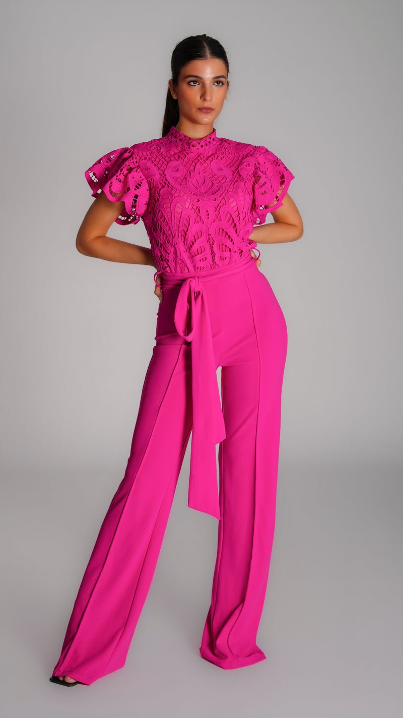 Wide Leg Night Jumpsuit with Rifle - WaedLine
