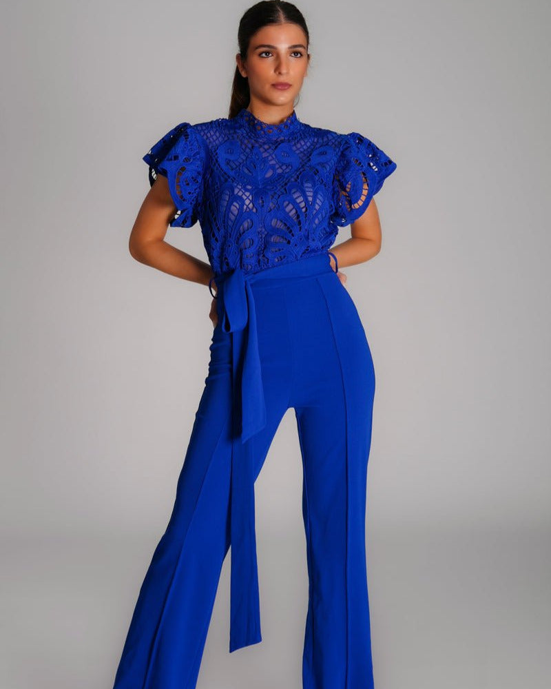 Wide Leg Night Jumpsuit with Rifle - WaedLine
