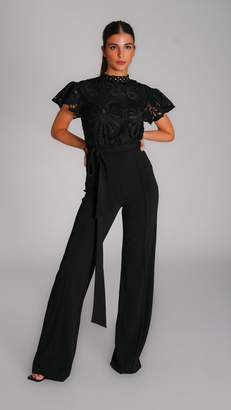 Wide Leg Night Jumpsuit with Rifle - WaedLine