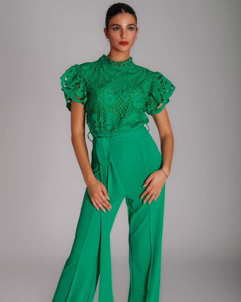 Wide Leg Night Jumpsuit with Rifle - WaedLine