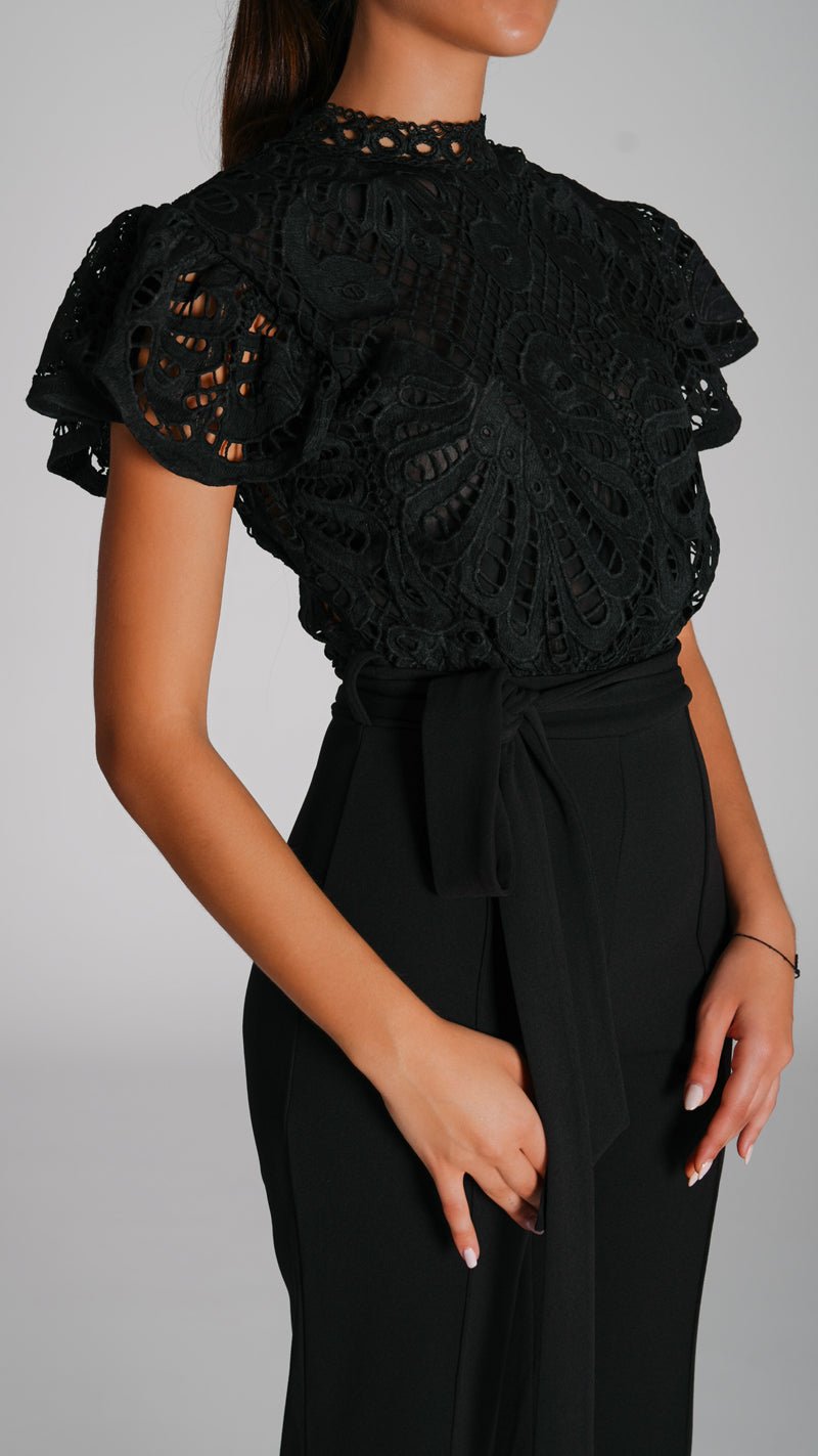 Wide Leg Night Jumpsuit with Rifle - WaedLine