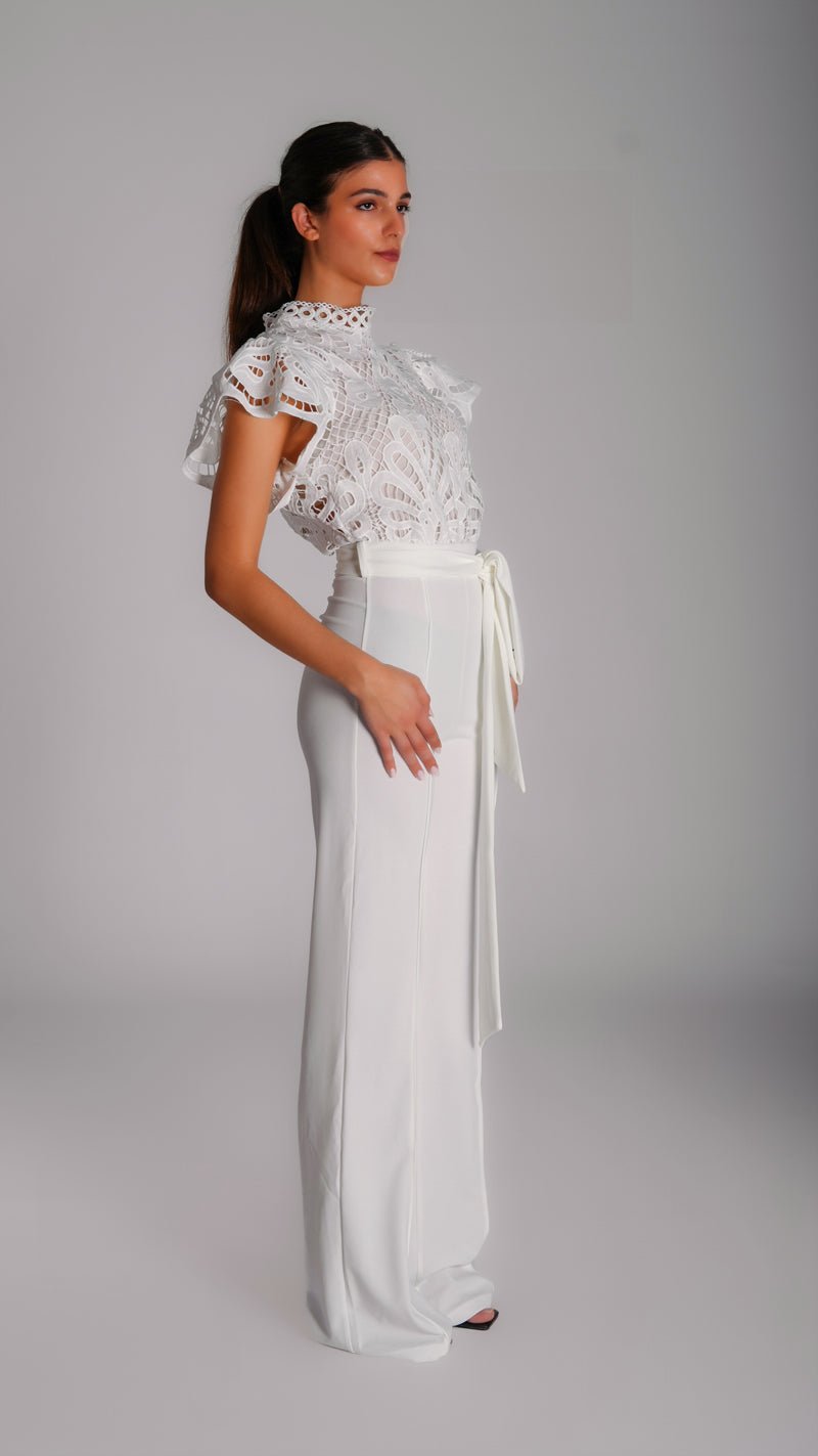 Wide Leg Night Jumpsuit with Rifle - WaedLine