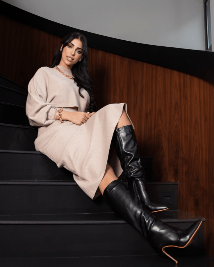 Winter's Embrace Top & Long Skirt Set - WaedLine