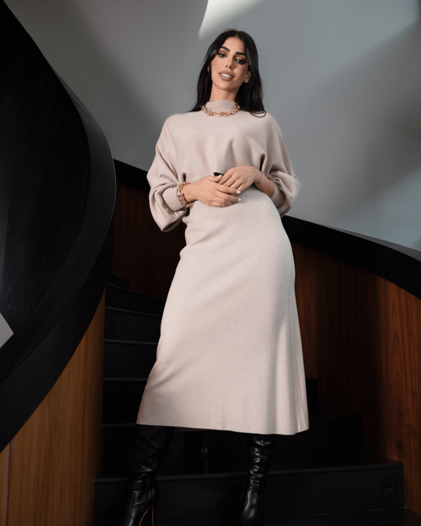 Winter's Embrace Top & Long Skirt Set - WaedLine