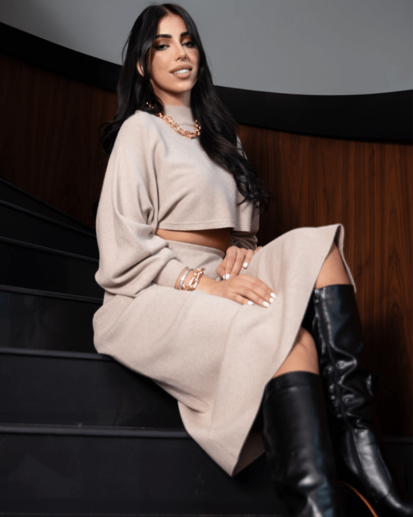 Winter's Embrace Top & Long Skirt Set - WaedLine