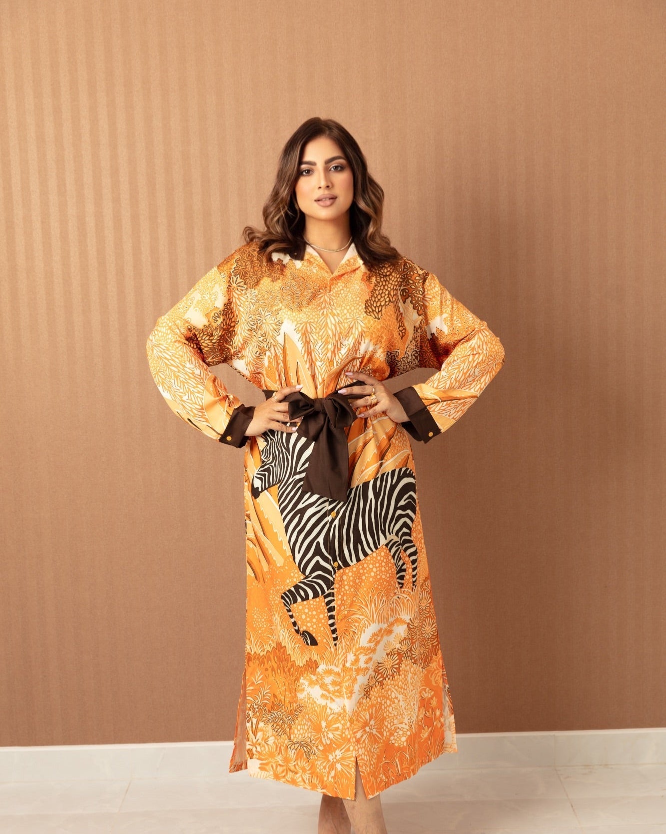 Zebra Elegance Jalabiya - WaedLine