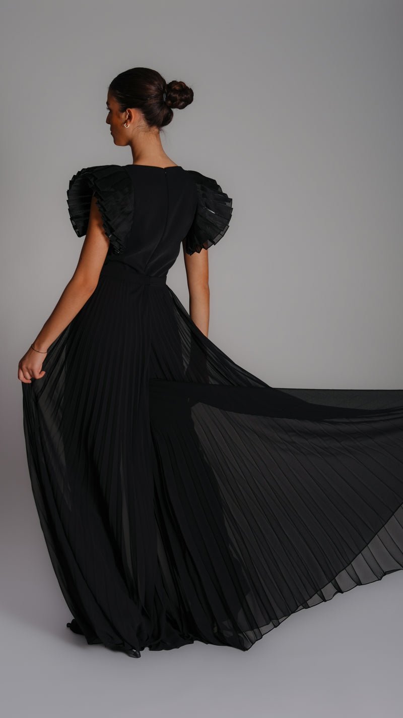 Black Chiffon Jumpsuit - WaedLine