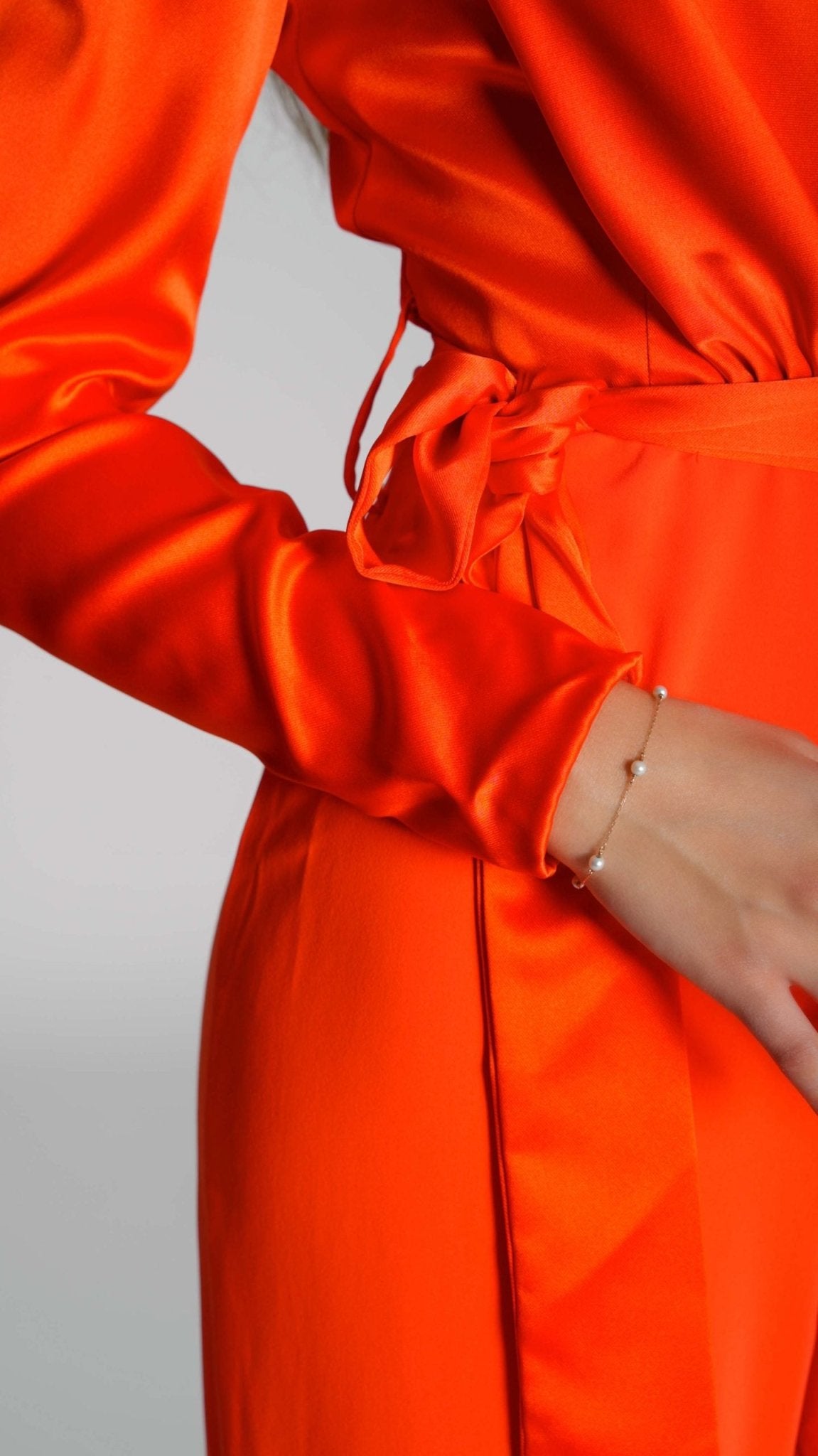 Long Sleeve Lapel Belt Wide Leg Jumpsuit - WaedLine