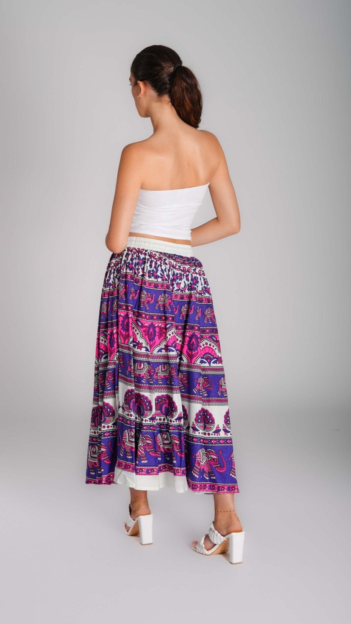 Long Wrap Around Skirt Jaipuri Printed - WaedLine