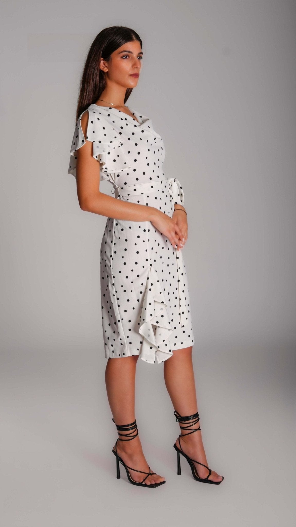 polka dots classic dress - WaedLine