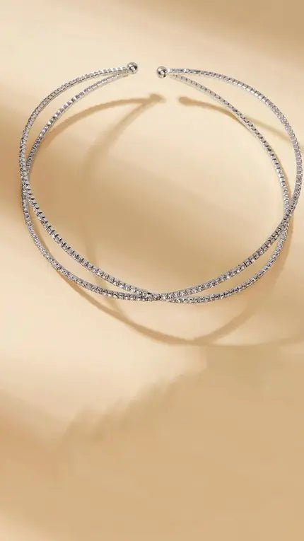 Rhinestone Choker Necklace - WaedLine