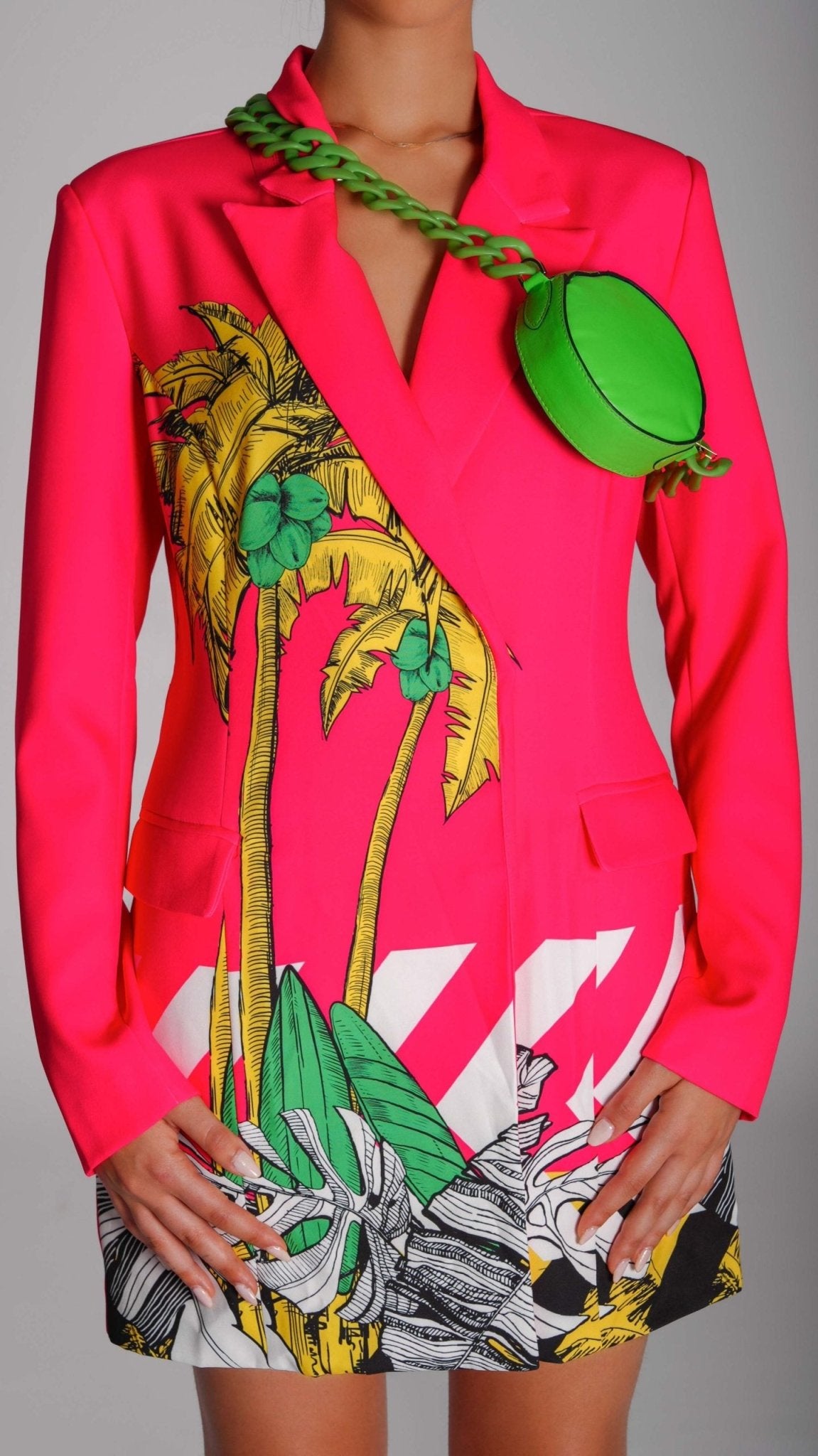 Summer Dress Blazer With a Bag - WaedLine