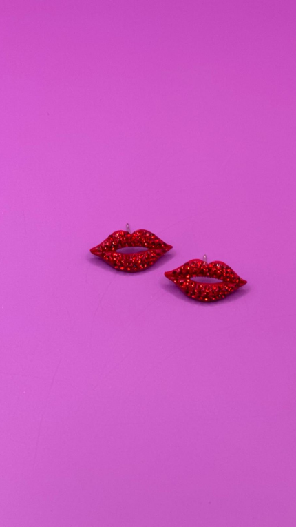 Red/Pink Lips Earrings