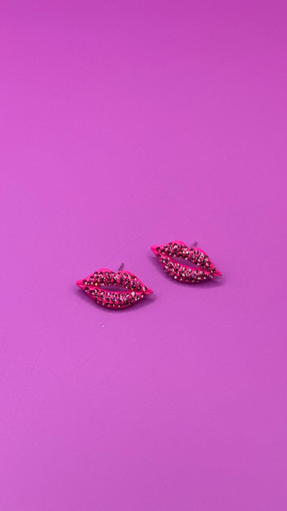 Red/Pink Lips Earrings