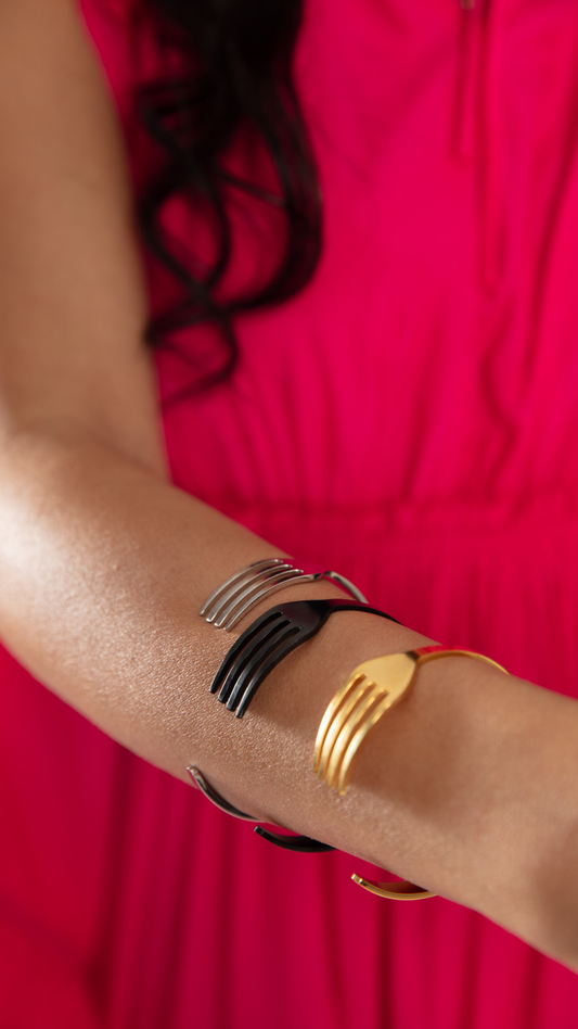 Fork-Shaped Cuff Bracelet