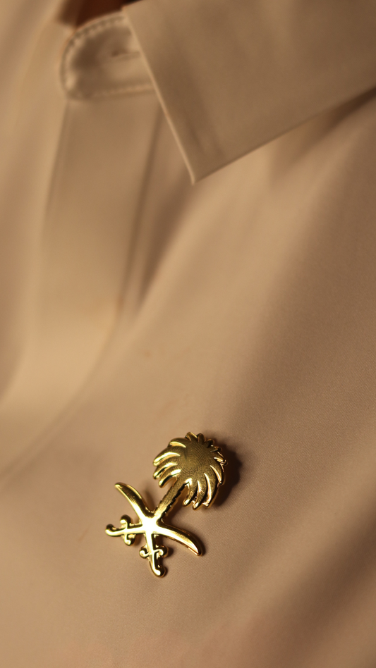  National Day: KSA Logo Gold/Silver Pin