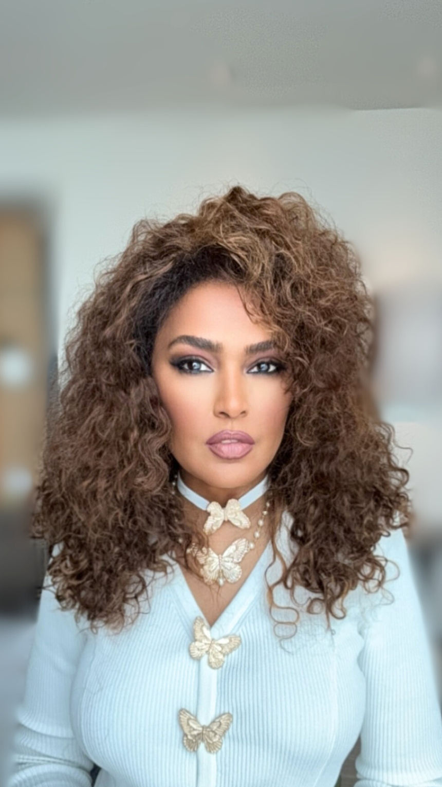 Natural Curly Light Brown Wig