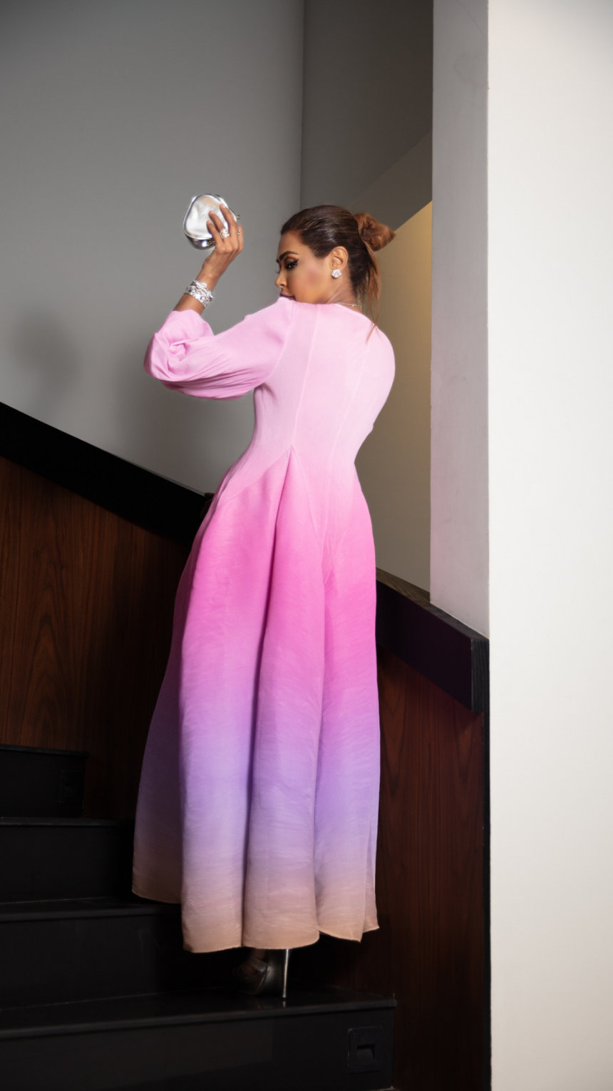 Ombre Shades Chic Long Dress