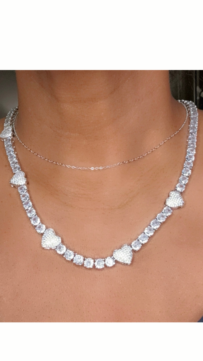 Heart Diamante Necklace